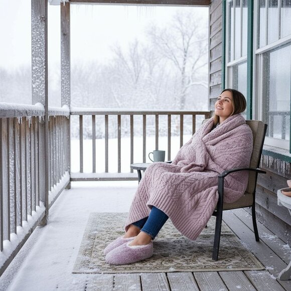 Lemon S/M Plush Faux Fur Slipper Sock Non-Slip Fuzzy House Shoes Pink Sz 5 6 7 - Picture 9 of 13
